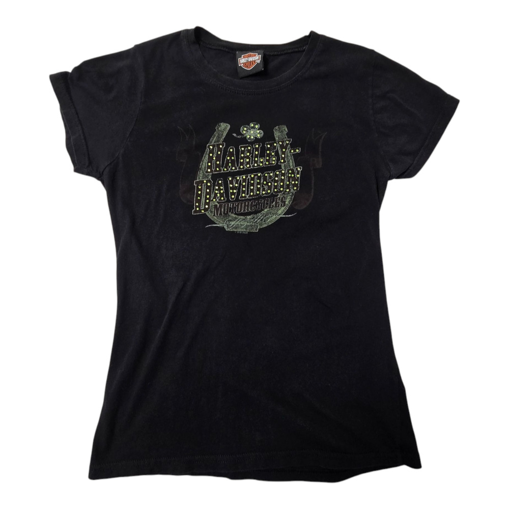 Harley Davidson pullover t-shirt Small Black with Logo